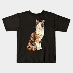 Cottagecore Cat Decor Kids T-Shirt